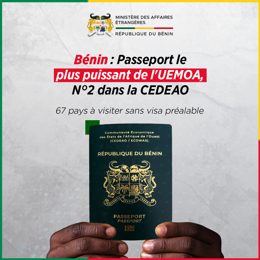 Diplomatie : Le passeport béninois, un atout majeur en Afrique de l’Ouest